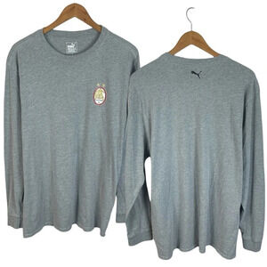 LS282 Men’s PUMA SE Puma Way 1 AFC Lightning Soccer Long Sleeve T Shirt XXL